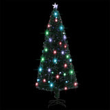 Artificial Pre-lit Christmas Tree with Stand 210 cm Fibre Optic - Front View