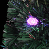 Artificial Pre-lit Christmas Tree with Stand 210 cm Fibre Optic - 45-Degree Angle