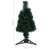 Artificial Slim Christmas Tree with Stand 64 cm Fibre Optic - Low Angle