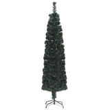 Artificial Slim Christmas Tree with Stand 180 cm Fibre Optic - Front View