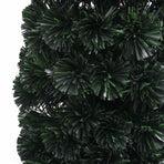 Artificial Slim Christmas Tree with Stand 210 cm Fibre Optic
