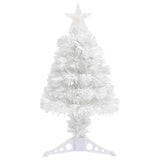 Artificial Pre-lit Christmas Tree White 64 cm Fibre Optic - Front View