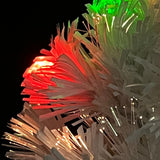 Artificial Pre-lit Christmas Tree White 64 cm Fibre Optic