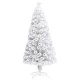 Artificial Pre-lit Christmas Tree White 120 cm Fibre Optic - Front View
