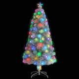 Artificial Pre-lit Christmas Tree White 120 cm Fibre Optic - Side View