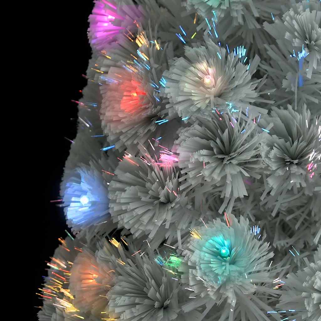 Artificial Pre-lit Christmas Tree White 150 cm Fibre Optic
