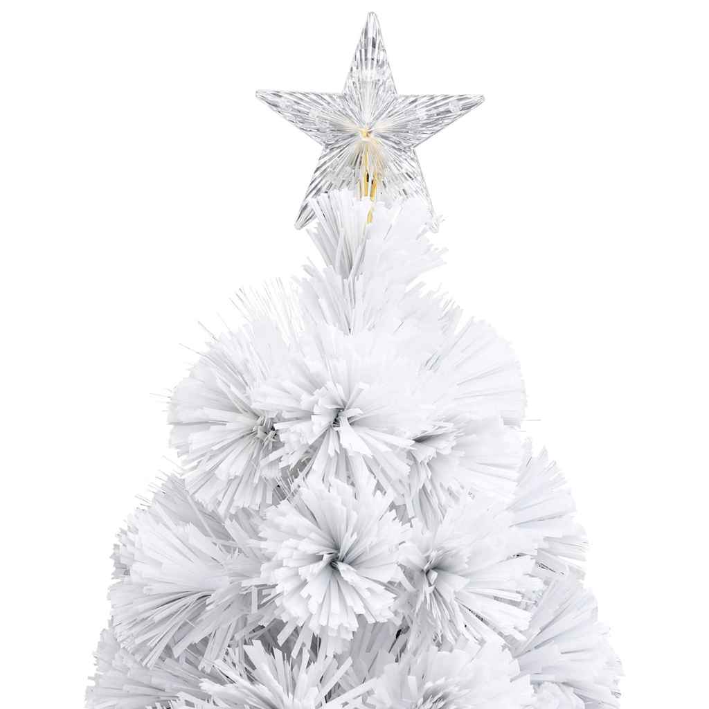 Artificial Pre-lit Christmas Tree White 150 cm Fibre Optic