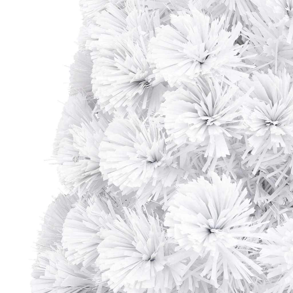 Artificial Pre-lit Christmas Tree White 150 cm Fibre Optic