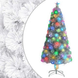 Artificial Pre-lit Christmas Tree White 150 cm Fibre Optic