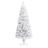 Artificial Pre-lit Christmas Tree White 240 cm Fibre Optic - Front View