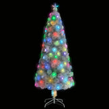 Artificial Pre-lit Christmas Tree White 240 cm Fibre Optic