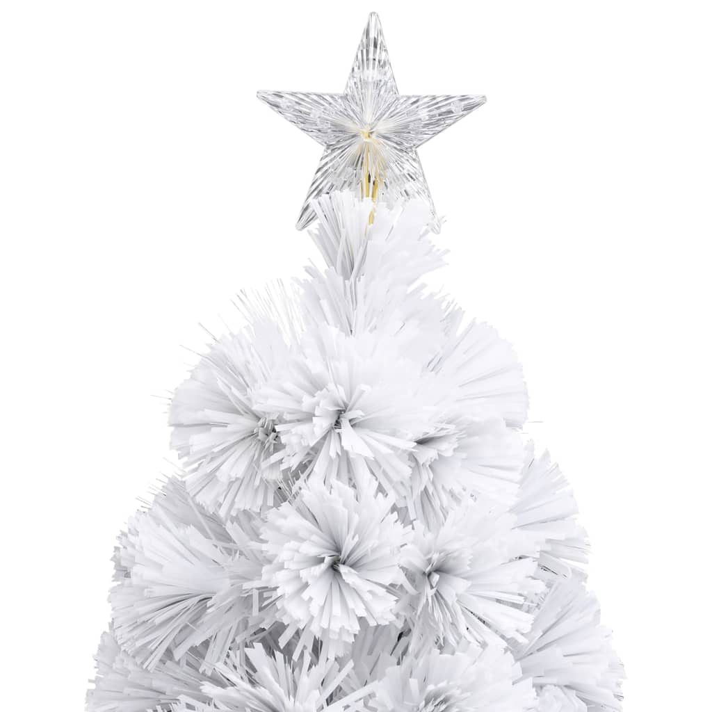 Artificial Pre-lit Christmas Tree White 240 cm Fibre Optic