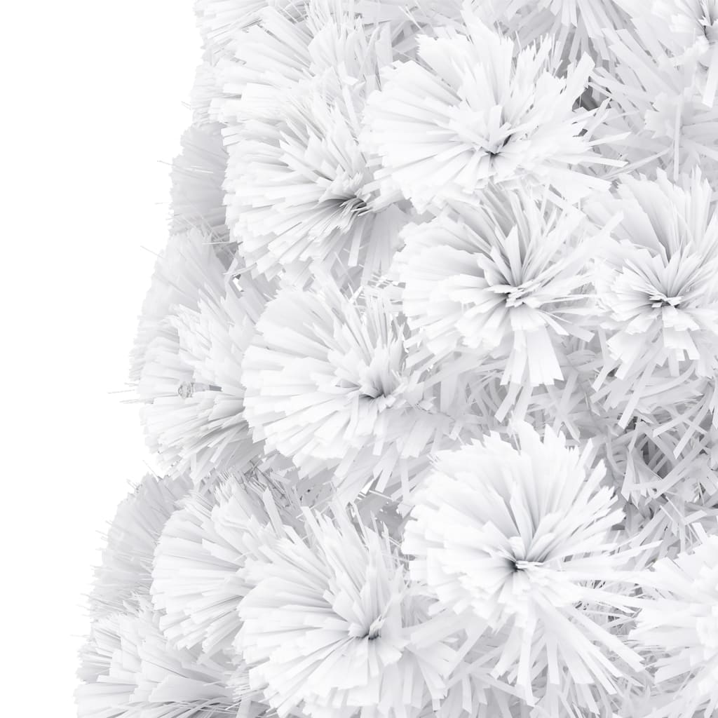 Artificial Pre-lit Christmas Tree White 240 cm Fibre Optic