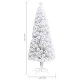 Artificial Pre-lit Christmas Tree White 240 cm Fibre Optic - Extra Image