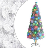 Artificial Pre-lit Christmas Tree White 240 cm Fibre Optic