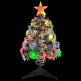 Artificial Pre-lit Christmas Tree White&Blue 64 cm Fibre Optic - Side View