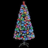 Artificial Pre-lit Christmas Tree White&Blue 120 cm Fibre Optic - Side View