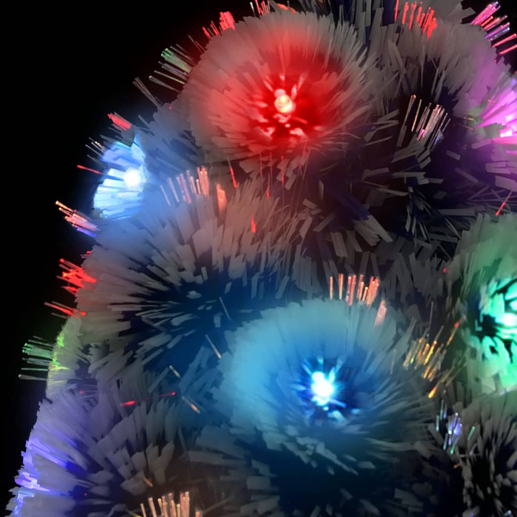 Artificial Pre-lit Christmas Tree White&Blue 240 cm Fibre Optic