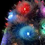 Artificial Pre-lit Christmas Tree White&Blue 240 cm Fibre Optic
