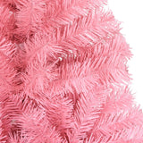 Artificial Christmas Tree with Stand Pink 120 cm PVC - Top-Down View