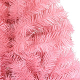 Artificial Christmas Tree with Stand Pink 240 cm PVC - Top-Down View
