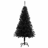 Artificial Christmas Tree with Stand Black 120 cm PVC - Side View