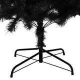 Artificial Christmas Tree with Stand Black 240 cm PVC - 45-Degree Angle