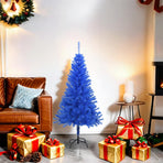 Artificial Christmas Tree with Stand Blue 120 cm PVC