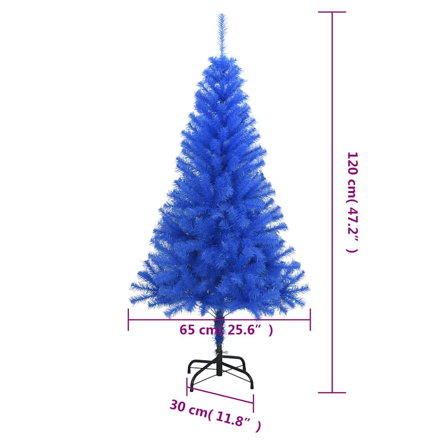 Artificial Christmas Tree with Stand Blue 120 cm PVC