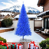 Artificial Christmas Tree with Stand Blue 240 cm PVC - Front View