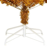 Artificial Christmas Tree with Stand Gold 240 cm PET - 45-Degree Angle