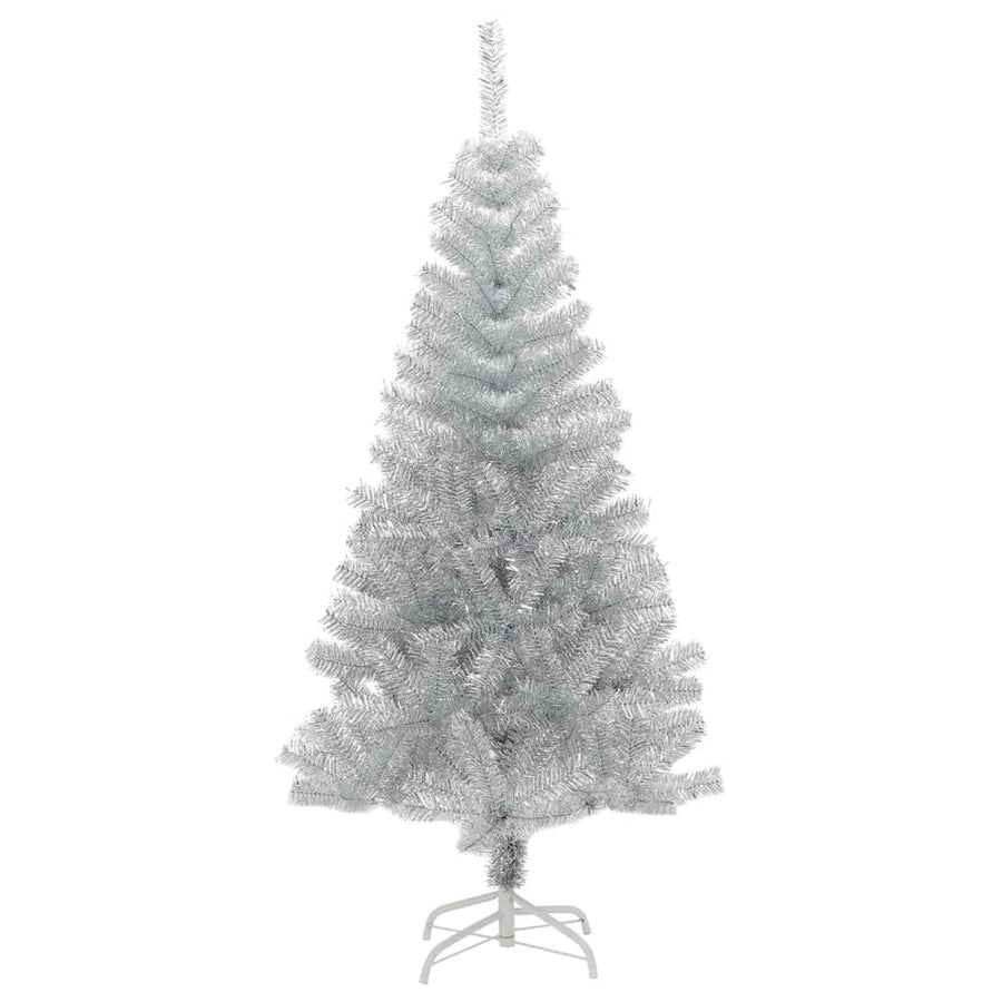 Artificial Christmas Tree with Stand Silver 120 cm PET