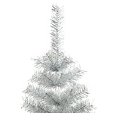 Artificial Christmas Tree with Stand Silver 120 cm PET - Side View