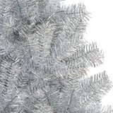 Artificial Christmas Tree with Stand Silver 120 cm PET - Top-Down View