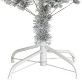 Artificial Christmas Tree with Stand Silver 120 cm PET - 45-Degree Angle
