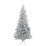 Artificial Christmas Tree with Stand Silver 240 cm PET - Front View