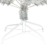 Artificial Christmas Tree with Stand Silver 240 cm PET - 45-Degree Angle