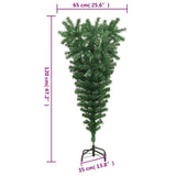 Upside-down Artificial Christmas Tree with Stand Green 120 cm - Low Angle
