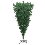 Upside-down Artificial Christmas Tree with Stand Green 180 cm - Side View
