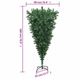 Upside-down Artificial Christmas Tree with Stand Green 180 cm