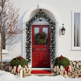 Christmas Garland with LED Lights 10 m Black - Front View