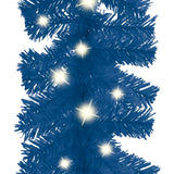 Christmas Garland with LED Lights 5 m Blue - Top-Down View