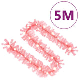Christmas Garland with LED Lights 5 m Pink - Close-Up Angle