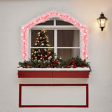 Christmas Garland with LED Lights 10 m Pink - Front View