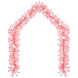 Christmas Garland with LED Lights 20 m Pink - Side View