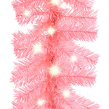 Christmas Garland with LED Lights 20 m Pink - 45-Degree Angle