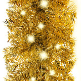 Christmas Garland with LED Lights 5 m Gold - Side View