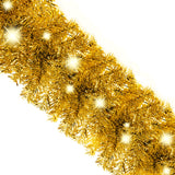 Christmas Garland with LED Lights 5 m Gold - 45-Degree Angle
