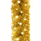 Christmas Garland with LED Lights 5 m Gold - Rear View