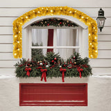 Christmas Garland with LED Lights 10 m Gold - Front View